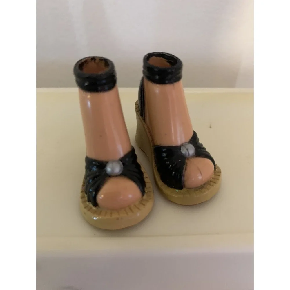 Mattel My Scene Barbie Doll Black Wedge Shoes